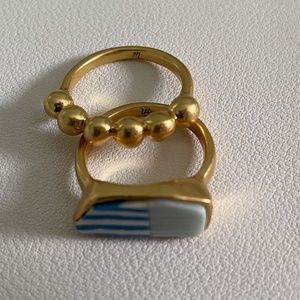 Madewell Patchwork Stone Ring Set Size 7 - Worn once!